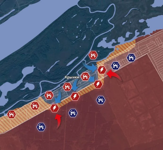 Херсонское направление. Карта боевых действий на 19.11.2023