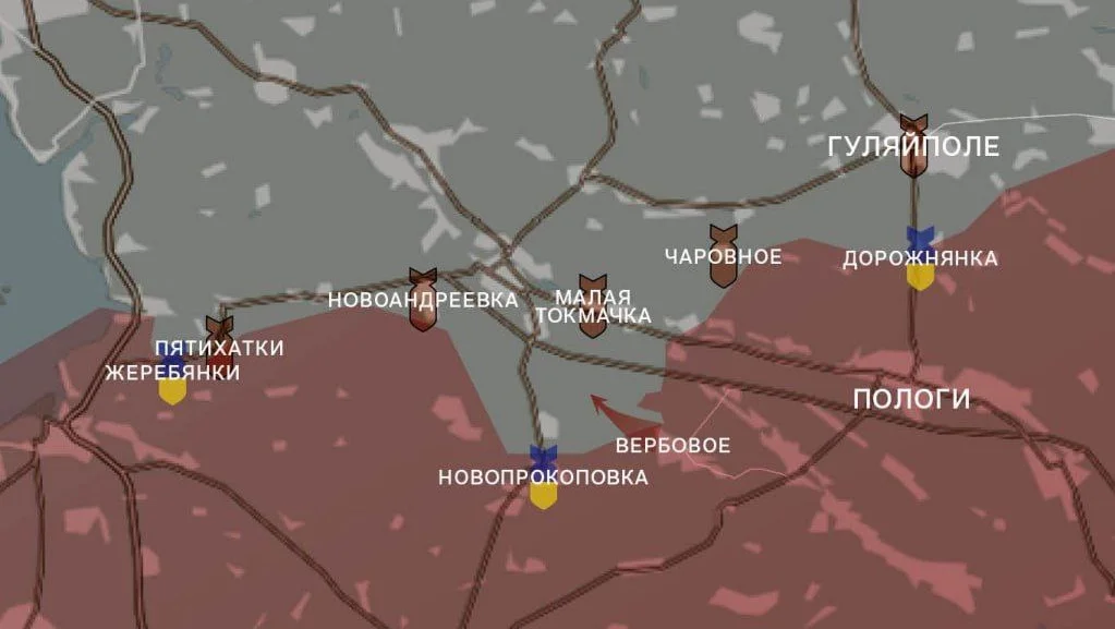Запорожское направление. Карта боевых действий на 29.01.2024