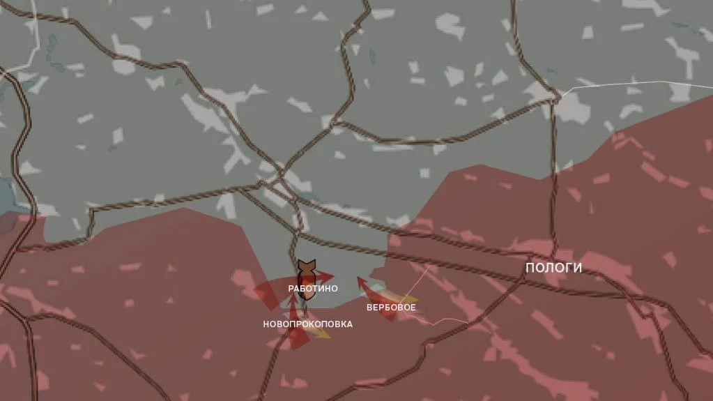 Запорожское направление. Карта боевых действий на 10.01.2024