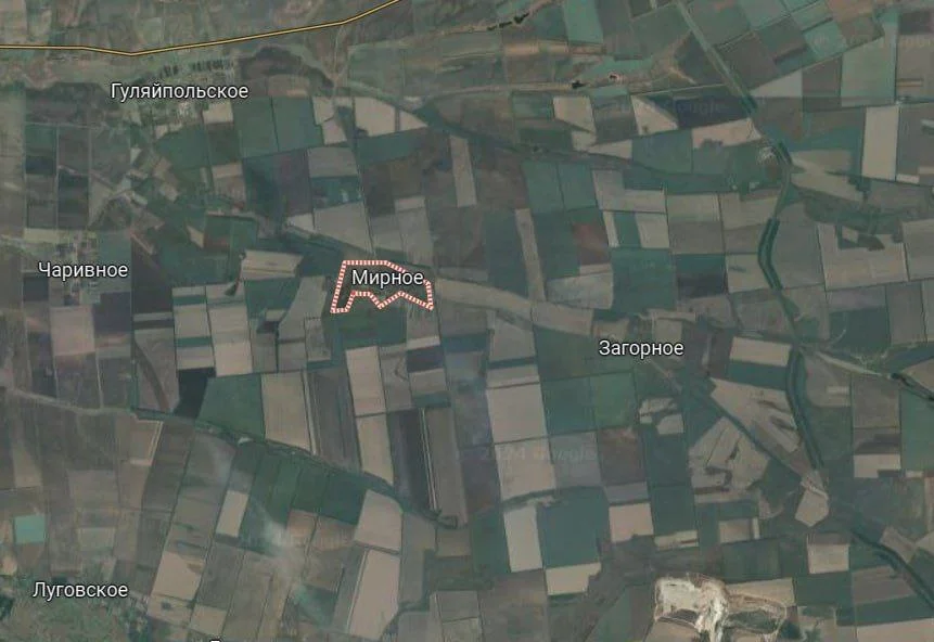 Мирное на Запорожском направлении. Карта боевых действий на 17.03.2024