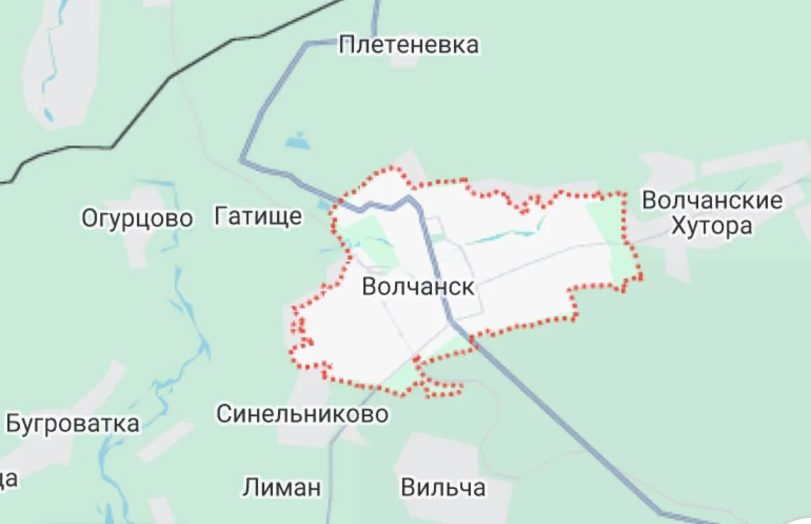 Волчанск - Карта боевых действий