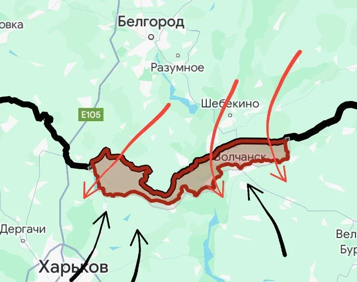 Харьковское направление - карта боевых действий на 02.06.2024