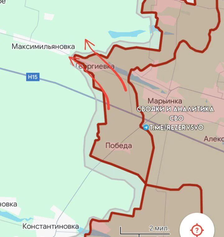 Кураховское Направление - карта боевых действий на 14.06.2024