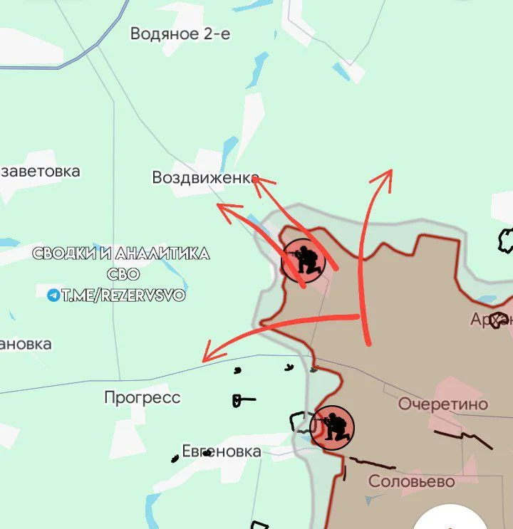 Авдеевско-Красноармейское Направление - карта боевых действий на сегодня