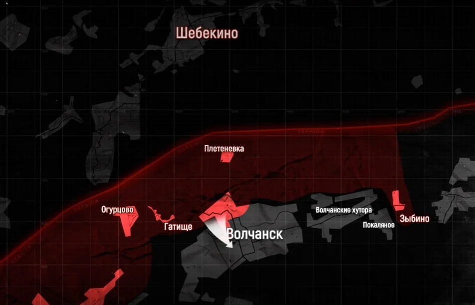 Волчанск - карта боевых действий на 23.06.2024