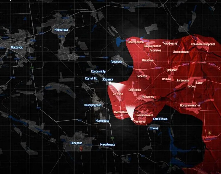 Покровское направление - карта боевых действий на 22 августа 2024