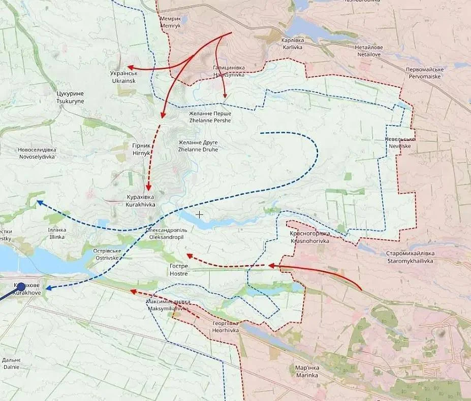 Красноармейскоt направлениt - карта боевых действий сегодня 03.09.2024