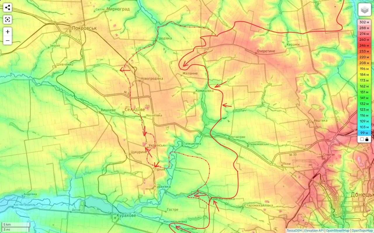 Покровское направление - карта боевых действий сегодня 09.09.2024