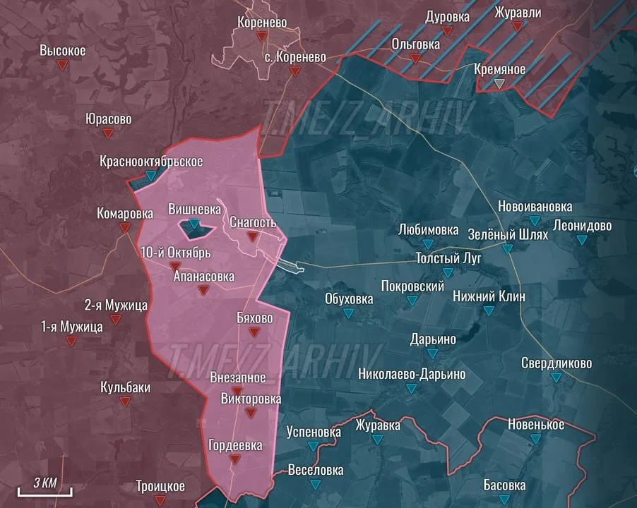 Курская область - карта боевых действий сегодня 11.09.2024