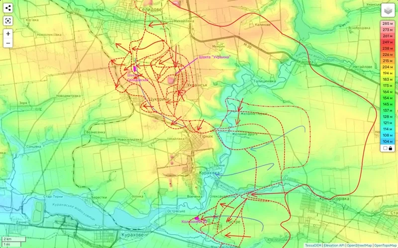 Покровское направление - карта боевых действий сегодня 28.09.2024