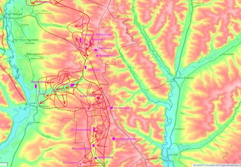 Купянское направление - карта боевых действий 06.10.2024