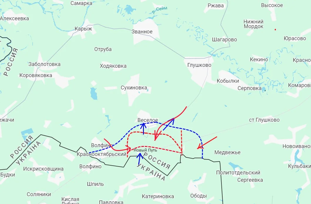 Курская область - карта боевых действий на 12 октября 2024