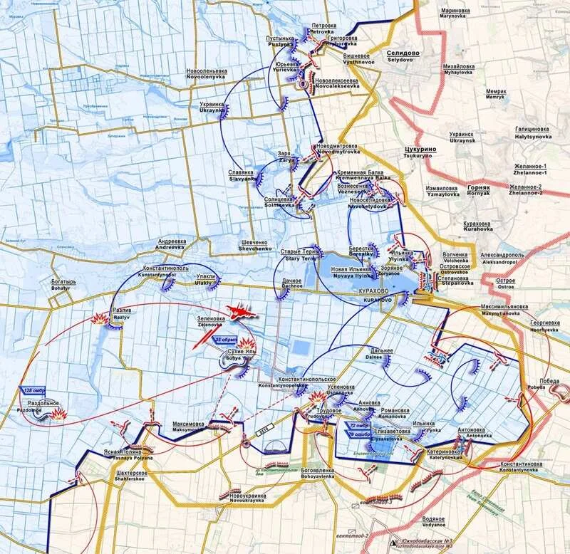 Донецкое направление - карта боевых действий на 09.11.2024