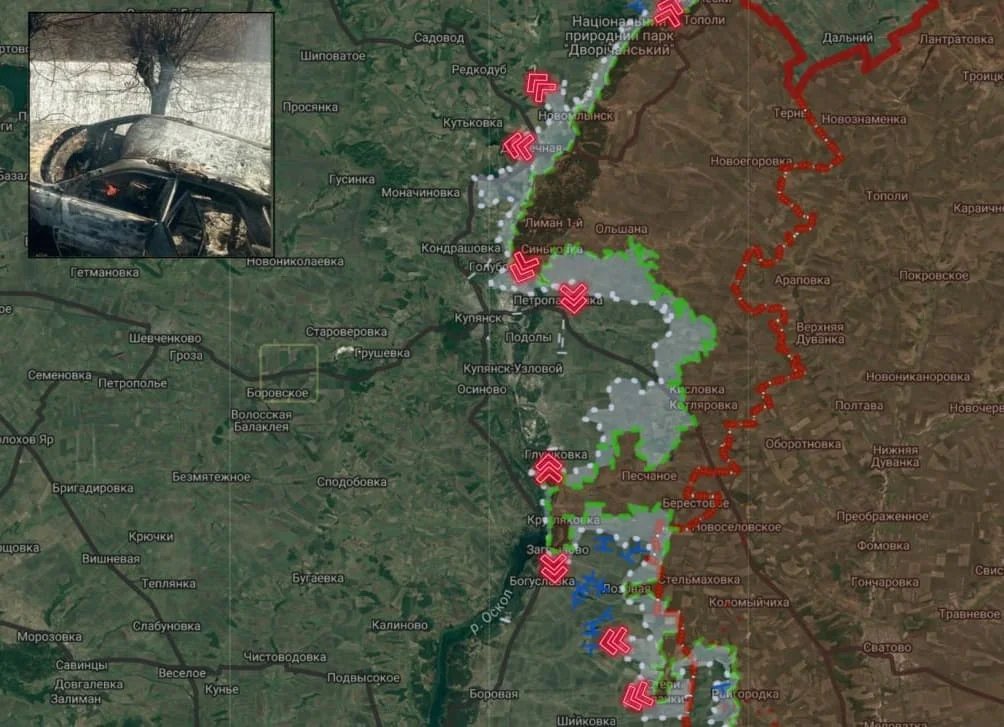 Купянское направление - Карта боевых действий на 22.02.2025