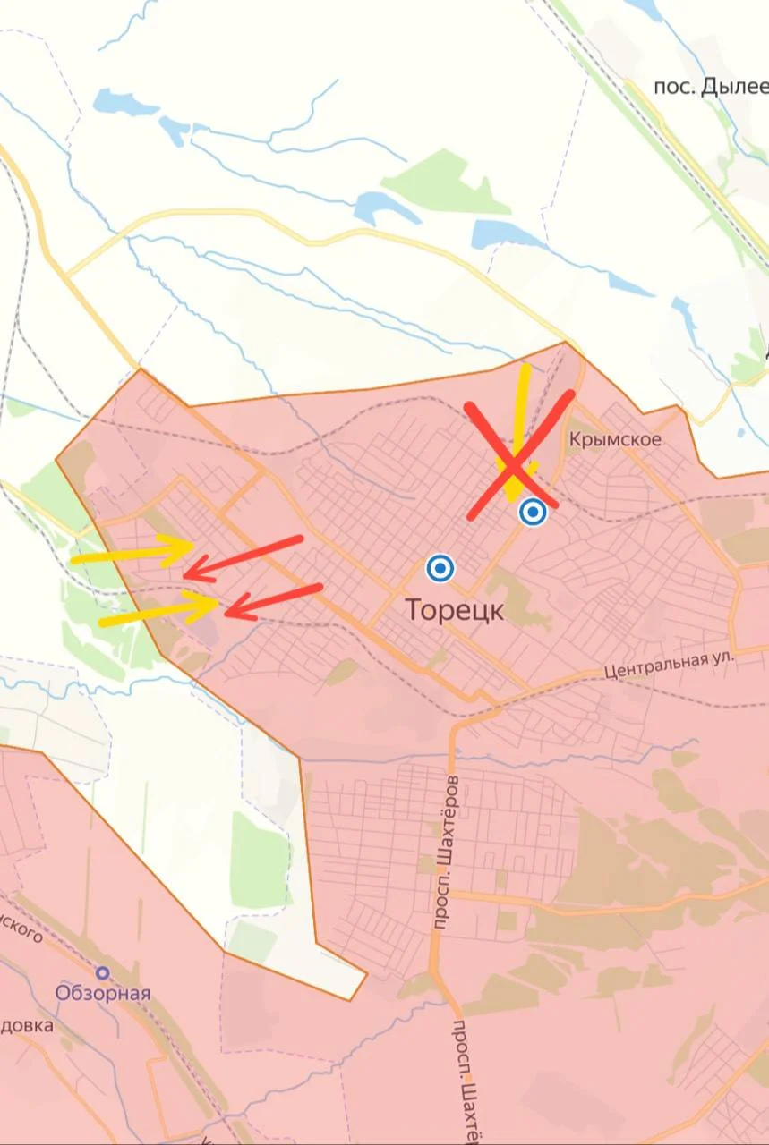 Дзержинское направление - Карта боевых действий на 28.02.2025