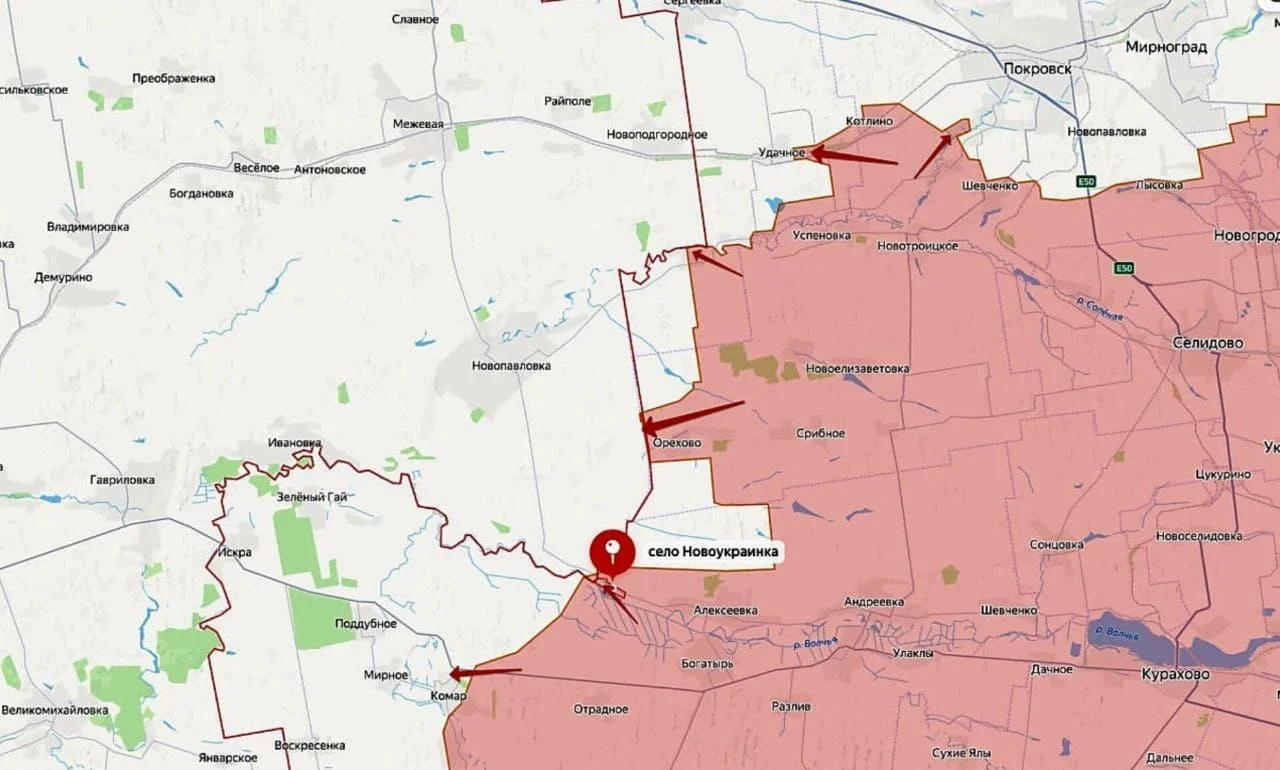 Днепропетровское направление - карта боевых действий